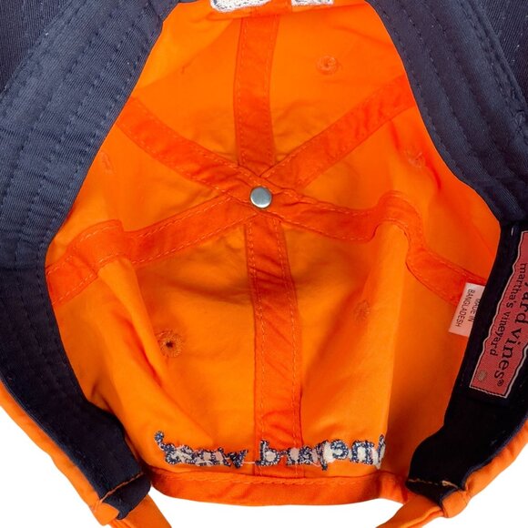 Vineyard Vines Baseball Cap Adults One Size Orange Whale Logo Adjustable - Picture 10 of 12